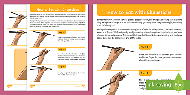 How to Hold the Chopsticks - An Introduction to Japanese Food - Cookbook -  Kids Web Japan - Web Japan