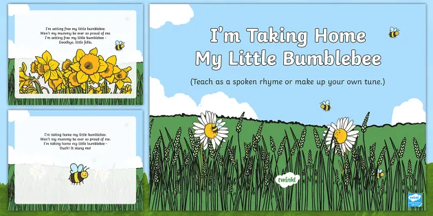 Baby Bumble Bee - Nursery Rhyme with Lyrics and Music