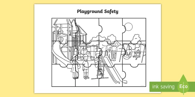 TAS Playground Safety Jigsaw Puzzle Activity (teacher made)