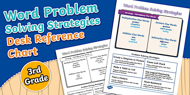 Third Grade Word Problem Solving Strategies Desk Reference