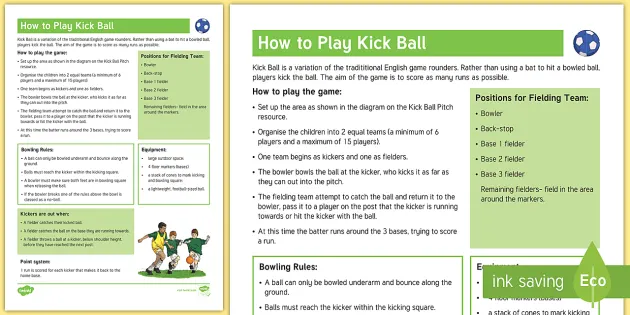 kickball field positions sheet