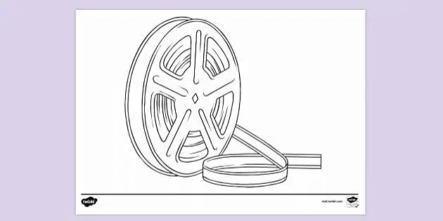 Free Film Reel Colouring Sheet Teacher Made