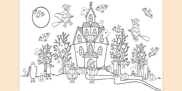 Halloween Colouring Page | Colouring Activities