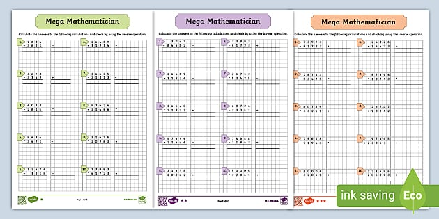 KS2 Inverse Operations Activity Sheets (Teacher-Made)