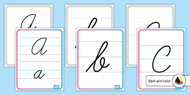 Cursive Alphabet Letters Display Posters (teacher made)