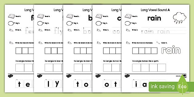 long vowel word list chart