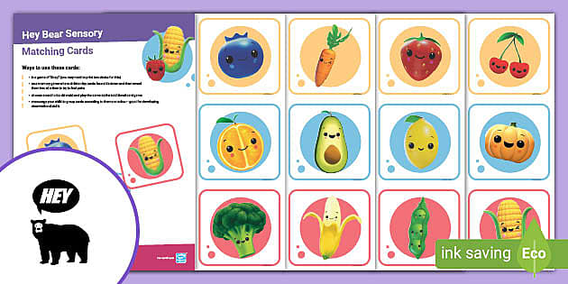 FREE! - Hey Bear Sensory: Matching Cards (teacher made)