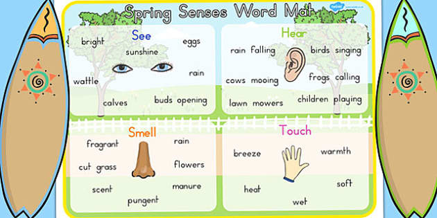 spring-senses-word-mat-teacher-made-twinkl