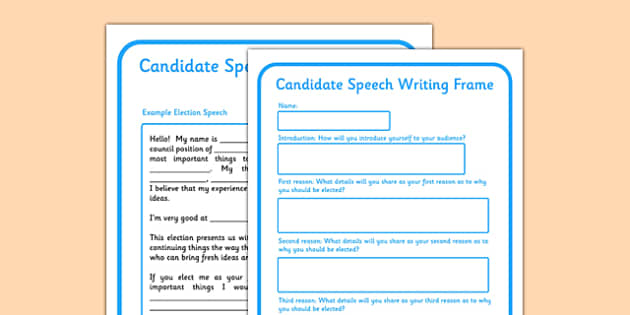 how to write a speech for school council elections