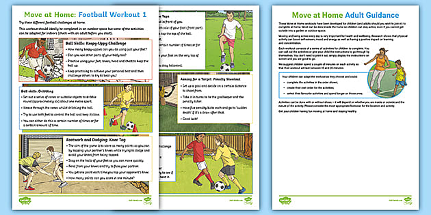 FREE Football Exercise at Home Twinkl Move PE at Home Resources