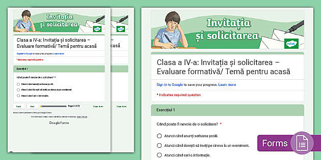 invitatia clasa 4