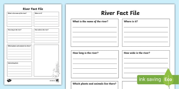 River Fact File Templaterivers Teacher Made Twinkl 4507