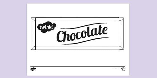 chocolate bar coloring page