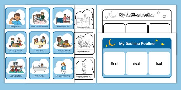 Snoozes the Bedtime Bunny Bedtime Routine Chart chart Only 