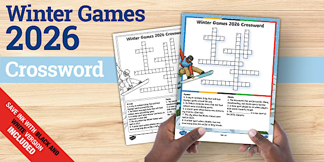 Winter Games 2026 Junior Crossword Fun