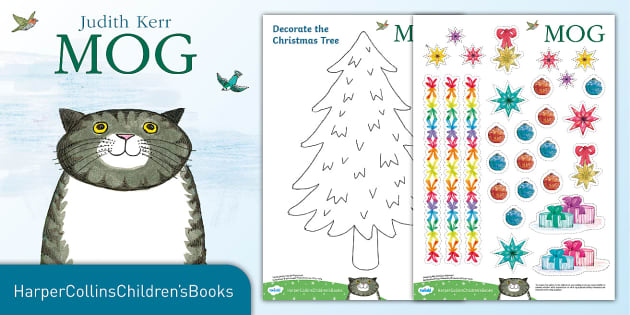 Free! - Mog's Christmas: Cut And Stick Christmas Tree Activitydo*