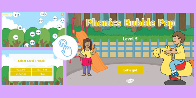 Level 5 Phonics Sounds Game: Bubble Pop | Twinkl Go!