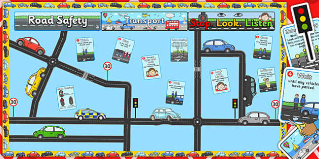 Ready Made Transport Road Safety Display Pack (teacher made)