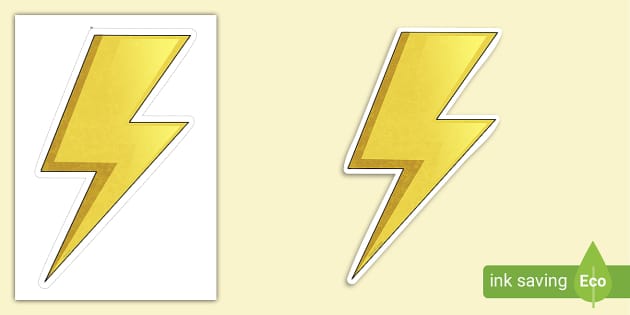 Lightning Bolt Display Cut-Out (teacher made) - Twinkl
