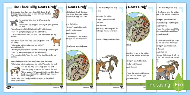 The Three Billy Goats Gruff Traditional Tales Differentiated Reading 