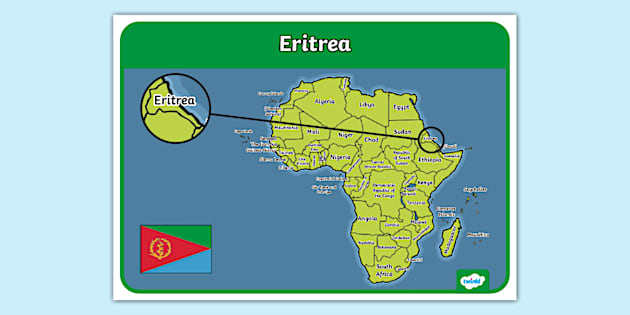 * NEW * Eritrea Map Display Poster (creat de profesori)