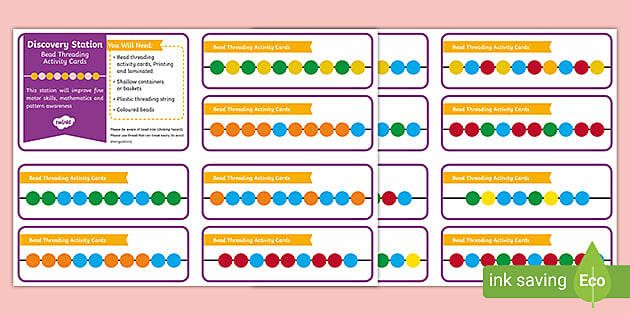 100 Bead String Activities. Great for EYLF and F-2 students.