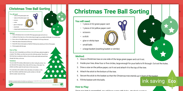 Christmas Tree Ball Sorting (teacher made) - Twinkl