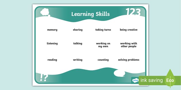 Learning Skills Word Mat Teacher Made Twinkl