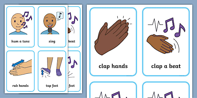 Twinkl Symbols: Body Percussion Flashcards (teacher made)