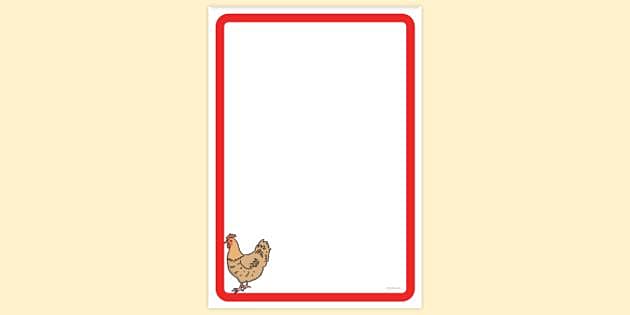 FREE! - Chicken Page Border | Page Borders | Twinkl - Twinkl