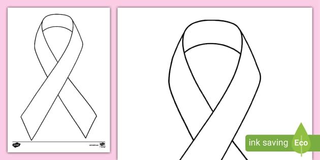 Awareness Ribbon Template | Twinkl (teacher made) - Twinkl
