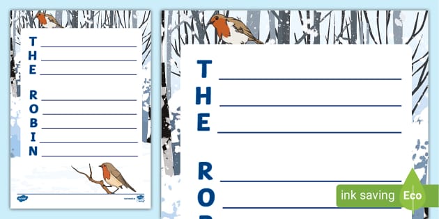 The Robin (Acrostic Poem) (teacher Made) - Twinkl