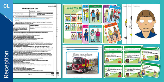 EYFS People Who Help Us Who Am I? Adult Input Plan - Twinkl