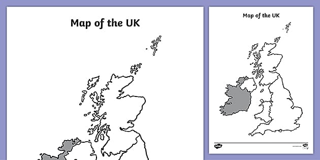Blank Map Of The Uk Geography Primary Resources