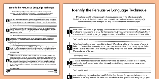 second-grade-identify-the-persuasive-language-technique-activity