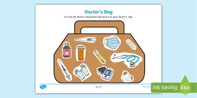 Doctor's Bag Cutting Skills Activity - Twinkl
