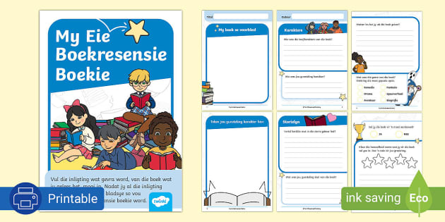 Boekresensie Boekie Aktiwiteit (teacher Made) - Twinkl