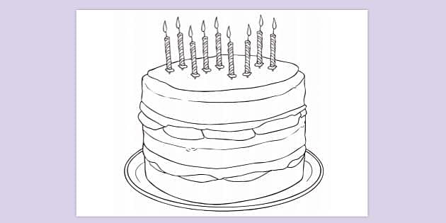 Coloring book cake with 5 candles | Book cake, Coloring books, Cake drawing