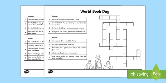 FREE! - KS1 All About World Book Day Crossword - Twinkl