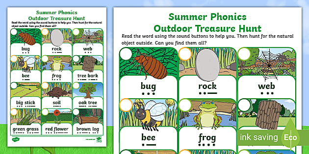 Summer Phonics Outdoor Treasure Hunt Teacher Made Twinkl