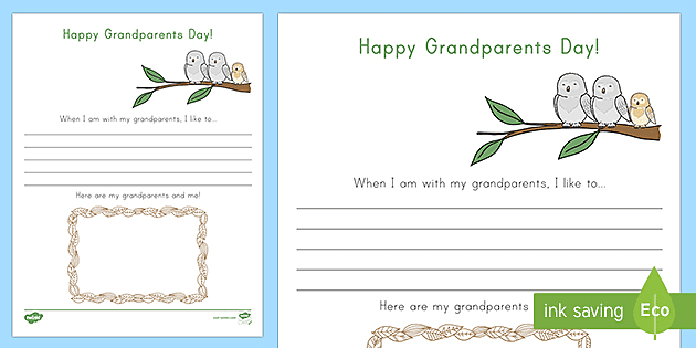 grandparents day certificates printables