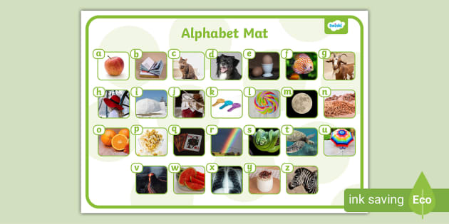 Alphabet Mat With Photos (teacher Made) - Twinkl