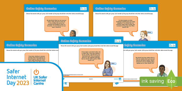 FREE! - Safer Internet Day: Online Safety Scenario Group Activity