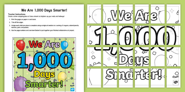 1000 Day Art Pack | 5th Grade Resource | Twinkl USA - Twinkl