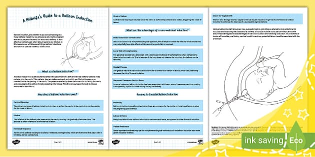 Methods of Induction of Labour - Twinkl