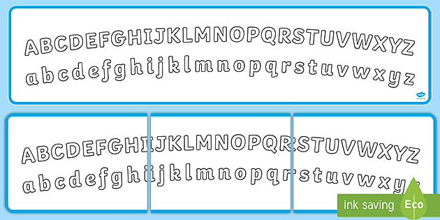 Plain Alphabet Arc Upper and Lower Case Alphabet - Twinkl