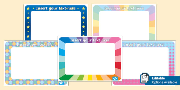 Editable Class Photo Frames Hecho Por Educadores Twinkl