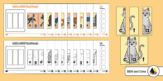 Build a CVC Word Puzzle Activity - Twinkl