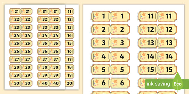 printable raffle tickets with numbers