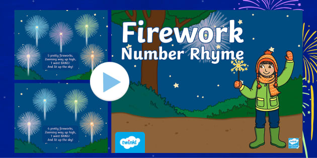 Fireworks Number Rhyme PowerPoint (teacher made) - Twinkl